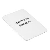 custom add your text happy birthday 2nd simple マグネット (右側)