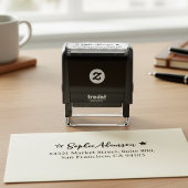 Custom Address Rubber Stamp. Modern Self Addressed セルフインキングスタンプ