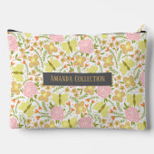 Custom Adorable beautiful modern botanical yellow アクセサリーポーチ (裏面)