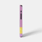 Custom adorable girly purple background modern iPhoneケース (左側面)