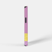Custom adorable girly purple background modern iPhoneケース (右側面)