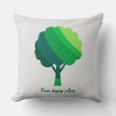 Custom Aesthetic Minimal Green Tree   クッション (正面)