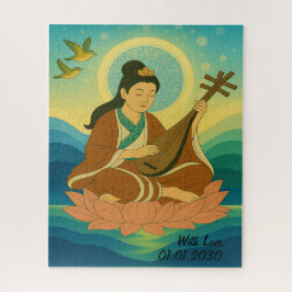 Custom Aesthetic Modern Japan Lucky Goddess  ジグソーパズル