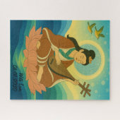 Custom Aesthetic Modern Japan Lucky Goddess  ジグソーパズル (横)