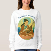 Custom Aesthetic Modern Japan Lucky Goddess  スウェットシャツ (正面)