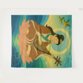 Custom Aesthetic Modern Japan Lucky Goddess タペストリー (正面(横))