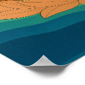 Custom Aesthetic Modern Japan Lucky Goddess  ポスター (角)