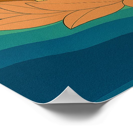 Custom Aesthetic Modern Japan Lucky Goddess  ポスター (角)