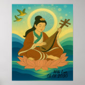 Custom Aesthetic Modern Japan Lucky Goddess  ポスター (正面)