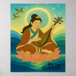 Custom Aesthetic Modern Japan Lucky Goddess  ポスター