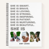 Custom Affirmation Journal New Mom photo Gift ノートブック (正面)