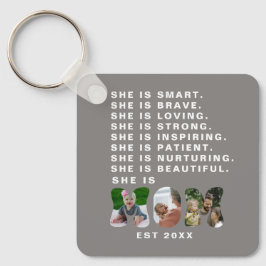 Custom Affirmation New Mom photo Gift キーホルダー