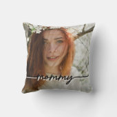 Custom Affirmation New Mom photo Gift クッション (裏面)