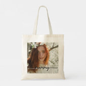 Custom Affirmation New Mom photo Gift トートバッグ (裏面)