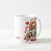 Custom Afghan Hound Photo Heart Coffee Mug コーヒーマグカップ (正面右)