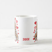Custom Afghan Hound Photo Heart Coffee Mug コーヒーマグカップ (中央)