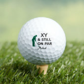 Custom Age Funny Golf Ball Still On Par with Name ゴルフボール (インサイチュ 木)
