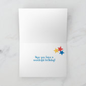 Custom Age Husband's Birthday Gifts and Stars Card シーズンカード (内部)