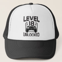 Custom Age Level 18 Unlocked Birthday Gamer 