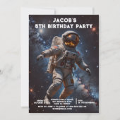Custom Age Outer Space Birthday Party Invitations 招待状 (正面)