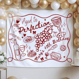 Custom Aged to Perfection Backdrop for Wine  タペストリー