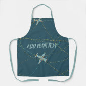Custom Airplane Apron – Add Your Name or Message エプロン (正面)