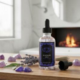 Custom Ajna Third Eye Chakra Essential Oil Label ワインラベル