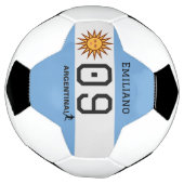 Custom Albiceleste Sun Flag Athlete Graphic サッカーボール (回転)