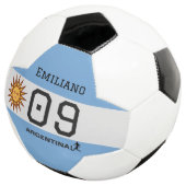 Custom Albiceleste Sun Flag Athlete Graphic サッカーボール (3/4)