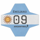 Custom Albiceleste Sun Flag Athlete Graphic サッカーボール (フラット)