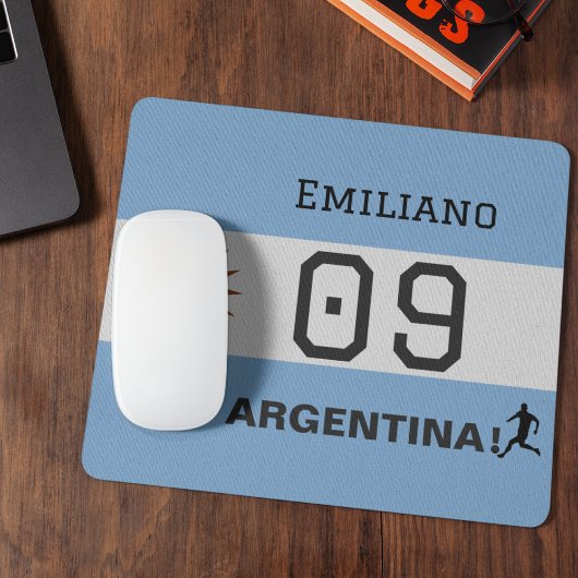 Custom Albiceleste Sun Flag Athlete Graphic マウスパッド