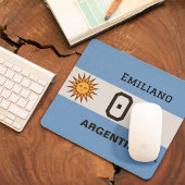 Custom Albiceleste Sun Flag Athlete Graphic マウスパッド