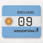 Custom Albiceleste Sun Flag Athlete Graphic マウスパッド (正面)