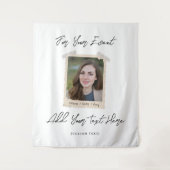 Custom All Events Banner, Minimalist Photo & Text  タペストリー (正面)