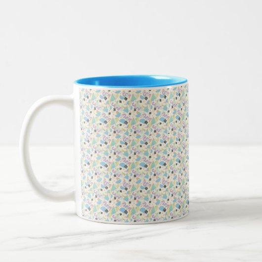 Custom All-Over Print Geometric Pattern Coffee Mug ツートーンマグカップ (左)