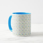 Custom All-Over Print Geometric Pattern Coffee Mug マグカップ (正面左)