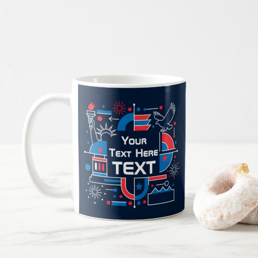Custom America’s 250th anniversary コーヒーマグカップ (ドーナツ)