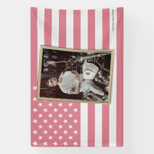 Custom American Flag with Your Photo, USA Decor 横断幕 (縦)