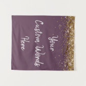 Custom Amethyst & White Personalized Photo Booth タペストリー (正面(横))