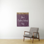 Custom Amethyst & White Personalized Photo Booth タペストリー (インサイチュ)