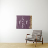 Custom Amethyst & White Personalized Photo Booth タペストリー (インサイチュ(横))