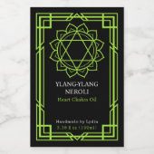 Custom Anahata Heart Chakra Essential Oil Label ワインラベル (シングルラベル)