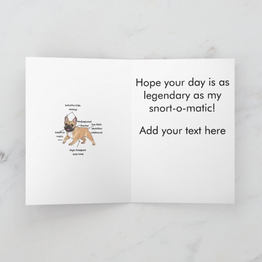 Custom Anatomy of a French Bulldog カード (内部)