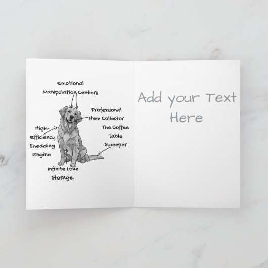 Custom Anatomy of a Golden Retriever カード (内部)