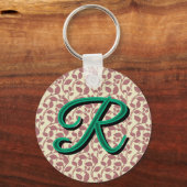 Custom and personalized botanical pattern  キーホルダー (正面)