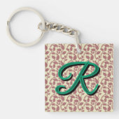 Custom and personalized botanical pattern  キーホルダー (正面)