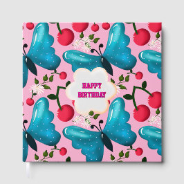Custom and personalized cherry butterfly gift   ゲストブック