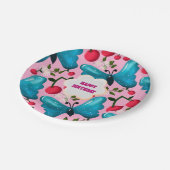 Custom and personalized cherry butterfly gift   ペーパープレート (アングル)