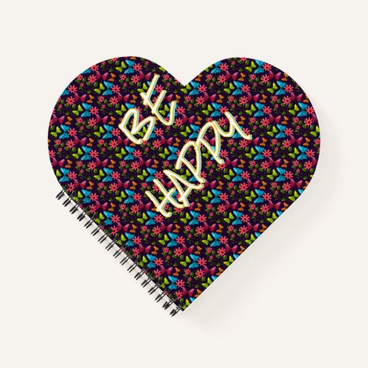 Custom and personalized Colorful Butterfly  ノートブック (正面)