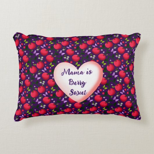 Custom and personalized Cute Cherry Butterfly  アクセントクッション (正面)